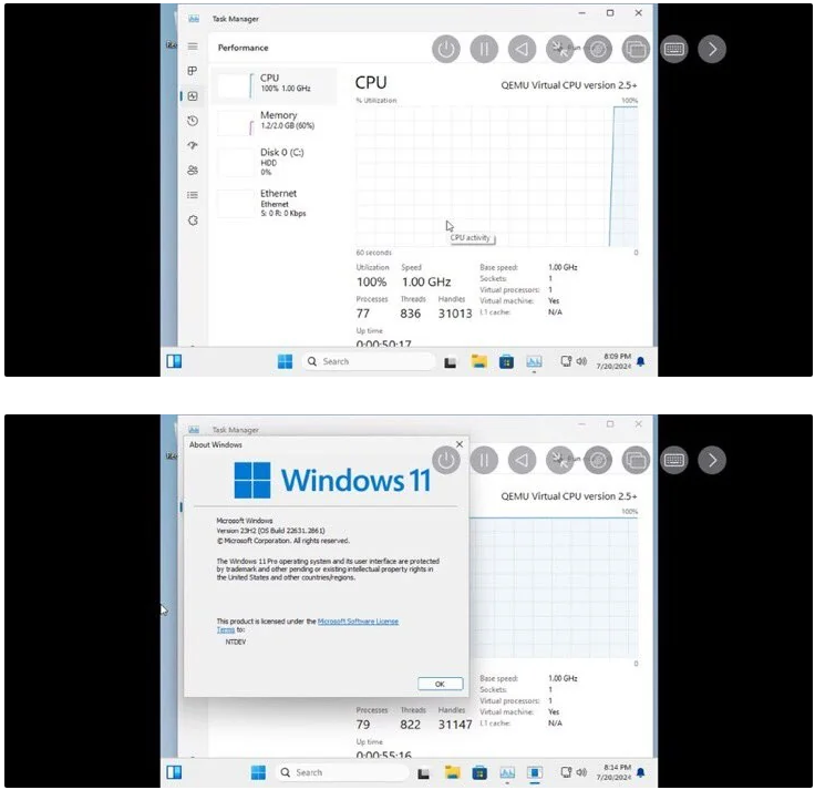 在苹果 iPhone 15 Pro 上跑精简版 Win11，开机需 20 分钟