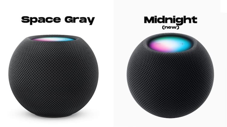 苹果 HomePod mini 用午夜色代替了深空灰色