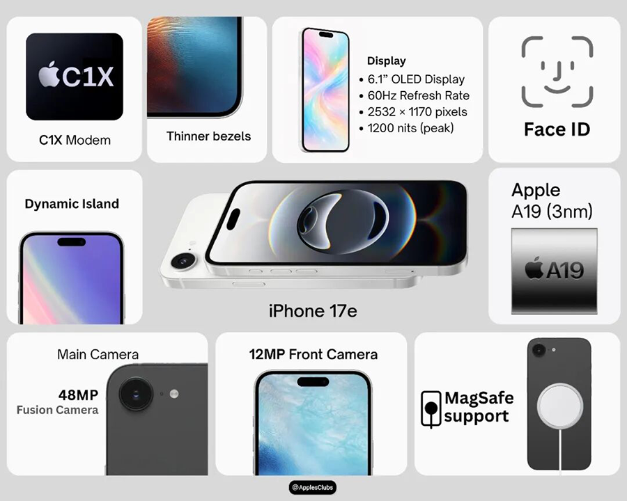 iPhone 17e有望2月19日发布：MagSafe充电与UWB芯片成亮点