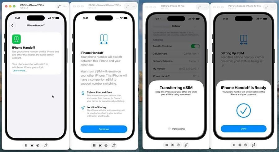 告别“双卡双待”物理限制！iOS 27让两台iPhone共享一个号码